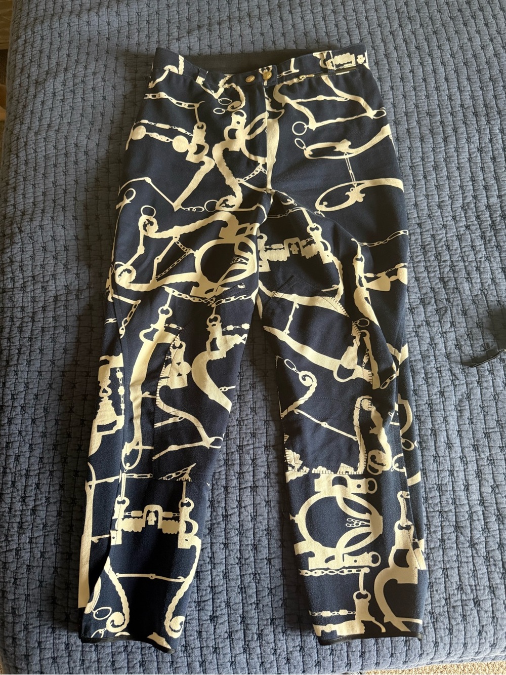Gucci Black and Cream Chain Print Pants